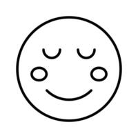 Calm face emoji icon, proud, cool expressions design vector