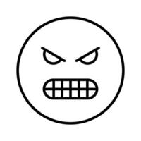 Hate emoji design in trendy style, ready to use icon vector
