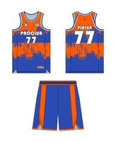 Jersey basketball template design. Basketball uniform mockup design. Concept design basketball jersey. vector