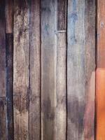 Detail of a brown wooden wall texture and background with copy space photo