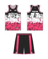 jersey baloncesto modelo diseño. baloncesto uniforme Bosquejo diseño. concepto diseño baloncesto jersey. vector