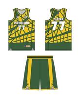 Jersey basketball template design. Basketball uniform mockup design. Concept design basketball jersey. vector