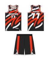 Jersey basketball template design. Basketball uniform mockup design. Concept design basketball jersey. vector