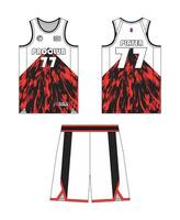 jersey baloncesto modelo diseño. baloncesto uniforme Bosquejo diseño. concepto diseño baloncesto jersey. vector