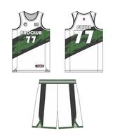 Jersey basketball template design. Basketball uniform mockup design. Concept design basketball jersey. vector