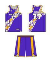 jersey baloncesto modelo diseño. baloncesto uniforme Bosquejo diseño. concepto diseño baloncesto jersey. vector