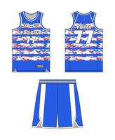 Jersey basketball template design. Basketball uniform mockup design. Concept design basketball jersey. vector