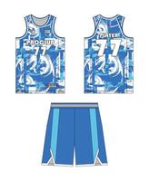 jersey baloncesto modelo diseño. baloncesto uniforme Bosquejo diseño. concepto diseño baloncesto jersey. vector