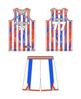 jersey baloncesto modelo diseño. baloncesto uniforme Bosquejo diseño. concepto diseño baloncesto jersey. vector