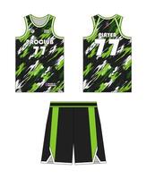 jersey baloncesto modelo diseño. baloncesto uniforme Bosquejo diseño. concepto diseño baloncesto jersey. vector