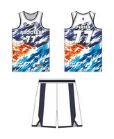 Jersey basketball template design. Basketball uniform mockup design. Concept design basketball jersey. vector