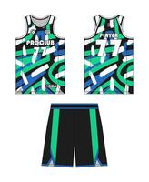 Jersey basketball template design. Basketball uniform mockup design. Concept design basketball jersey. vector