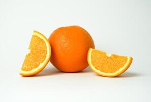 Citrus fruit on white background. photo