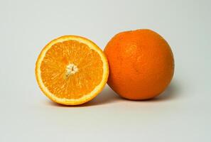 Citrus fruit on white background. photo