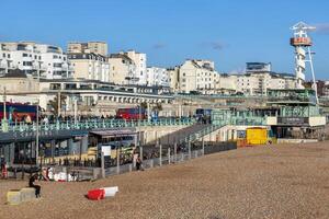 Brighton, East Sussex, UK. MARCH 06,. View of the zip wire in Brighton on March 06, 2024. Unidentified people photo