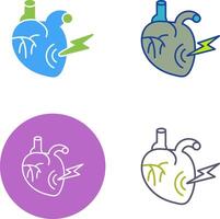 Heart Attack Icon Design vector