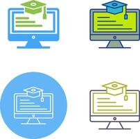 Online Learning Icon Design vector