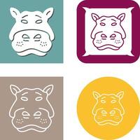 Hippo Icon Design vector