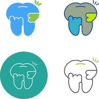 Toothache And Plaque Icon Design vector