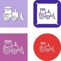 Industrial Tractor Icon Design vector