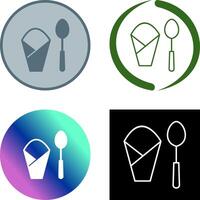 Spoon and Napkin Icon Design vector