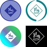 Danger of Slipping Icon Design vector