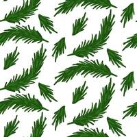 A pattern of rosemary twigs, aromatic elements. It is ideal for decorating culinary-themed dishes, menu backgrounds or marketing materials. Seamless fresh fragrant texture. Christmas vector