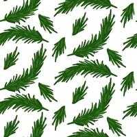 A pattern of rosemary twigs, aromatic elements. It is ideal for decorating culinary-themed dishes, menu backgrounds or marketing materials. Seamless fresh fragrant texture. Christmas vector