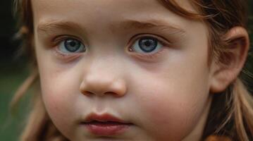 A close-up capturing the essence of a child's portrait photo