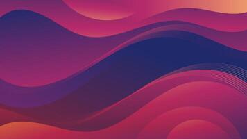Colorful Gradient Waves. Abstract background design featuring multiple gradient waves in vibrant shades transitioning from red to orange. Perfect for web design, social media, ads, and presentations vector