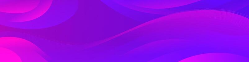 Dynamic Violet Blue Wave Banner. Add dynamism to visuals with this abstract design featuring gradient waves. Ideal for headers, promotional banners, and graphic elements with modern and dynamic feel vector