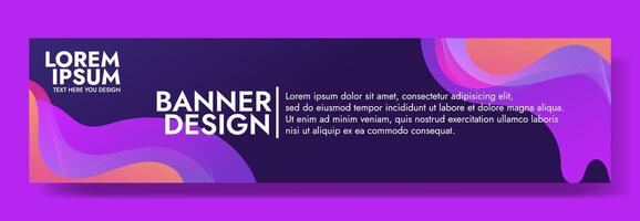 Enhance your designs with simplicity using this template, which includes smooth gradient waves in violet and orange colors. Ideal for modern and visually appealing headers, banners, and graphics vector