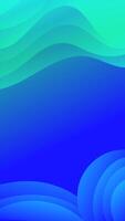 Vibrant Vertical Gradient Wave Background. Add vibrancy with this abstract design featuring green and blue gradient waves. Perfect for website backgrounds, flyers, posters, and social media posts vector