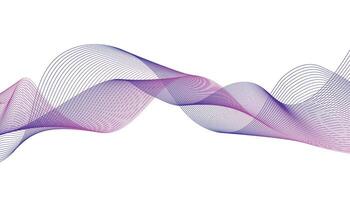 Colorful wave lines flowing dynamic blue pink isolated on a white background. Abstract background with waves vector