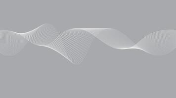 Modern wave line background. Abstract flowing line patterns. White lines on gray background. Wavy stripes on white isolated background. vector