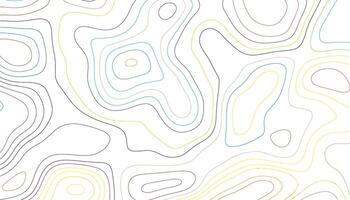 Colorful gradient Topographic line map pattern. Abstract background with lines. White background with topographic wavy pattern. vector