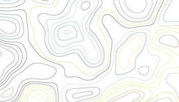 Colorful gradient Topographic line map pattern. Abstract background with lines. White background with topographic wavy pattern. vector