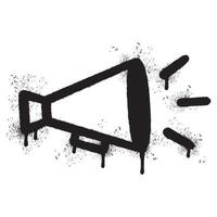 Spray Painted Graffiti Megaphone icon Sprayed isolated with a white background. vector