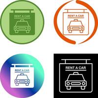 alquilar un coche icono diseño vector