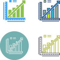 Line Graph Icon Design vector