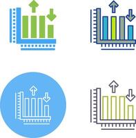 Bar Graph Icon Design vector