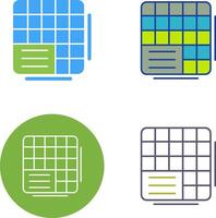 Table Data Icon Design vector