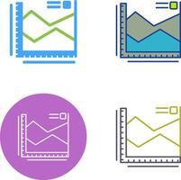 Spline Chart Icon Design vector