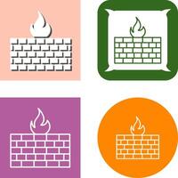 Firewall Icon Design vector