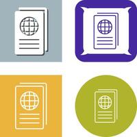 Global Report Icon Design vector