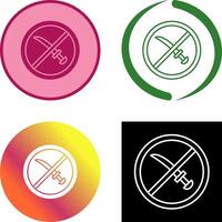 No Weapons Icon Design vector