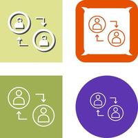 Connected Profiles Icon Design vector