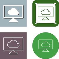 Cloud System Icon Design vector