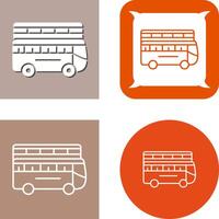 Double Bus Icon Design vector