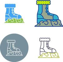 nieve botas icono diseño vector